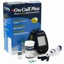 On call Plus Glucometer with 25 strips