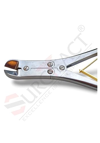 Surgifact Premium 9" Tungsten Carbide Wire Cutter Angled Jaw for Clean and Precise Cuts - Durable TC Cutting Tool