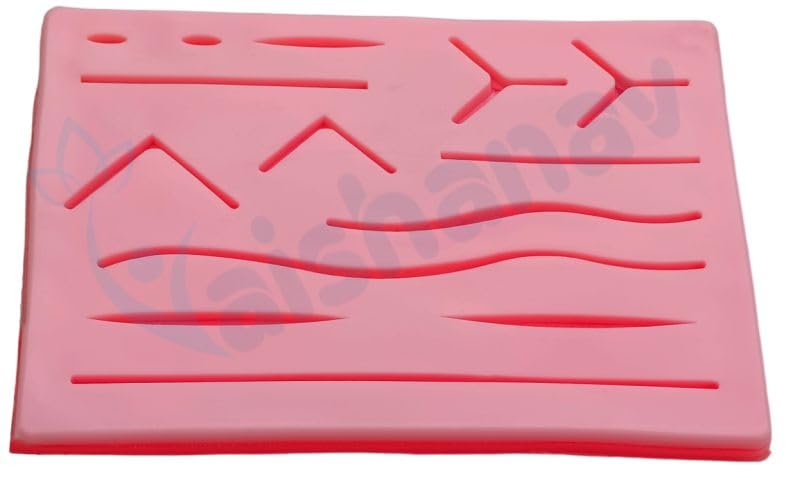 Vaishanav Premium Suture Practice Kit - Medical Training for Surgical Skills - 8-Piece Set with Scissors, Suture pad, Needles, and Thread