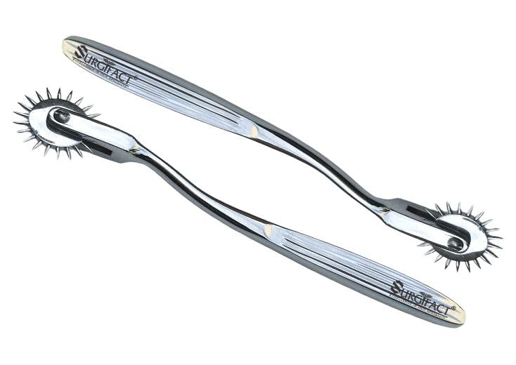 Surgifact Professional Wartenberg Neurological Pinwheel Hammer Set of 2 Combo - Precision Diagnostic Tools for Neurologists, Physicians, and Nurses - Stainless Steel Heads with Ergonomic Handles