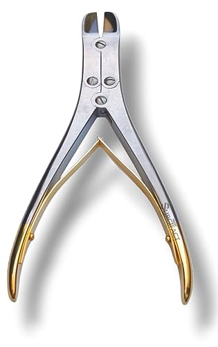 Surgifact Premium 9" Tungsten Carbide Wire Cutter Angled Jaw for Clean and Precise Cuts - Durable TC Cutting Tool