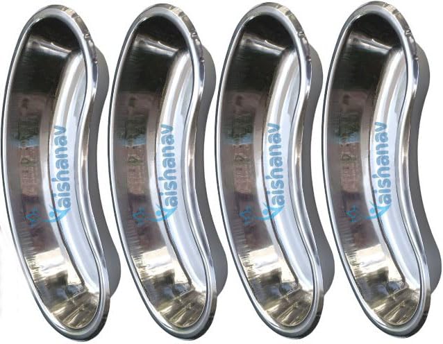 Vaishanav Medical-Grade 12-Inch Kidney Tray Set of 4 - Premium Stainless Steel Kidney Dishes - Sterilizable Hospital Instruments"