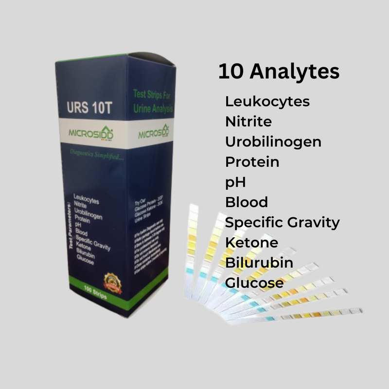 URS 10T Urine Strips for Complete Urinalysis