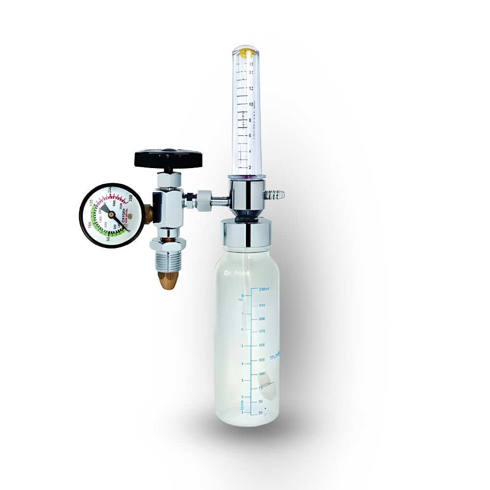 Oxygen Flowmeter Frugal Oxygen Flow Meter Adjustment Oxygen Valve with Regulator Oxygen Flow Meter with Rotameter & Humidifier Bottle