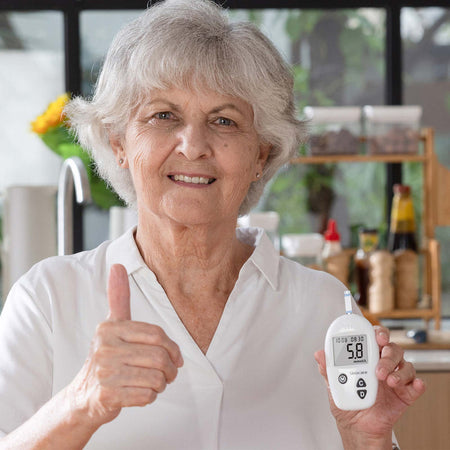 Sinocare Safe-Accu Glucometer | Code-Free Blood Glucose Monitor with 200 Memory, 10s Results & 0.6µL Sample