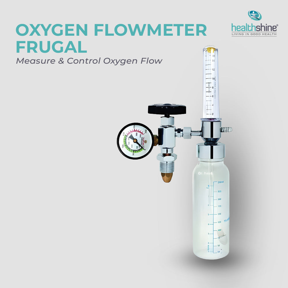 Oxygen Flowmeter Frugal Oxygen Flow Meter Adjustment Oxygen Valve with Regulator Oxygen Flow Meter with Rotameter & Humidifier Bottle