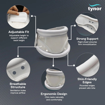 Tynor Cervical Collar Hard Adjustable B03 | Rigid Neck Support Brace