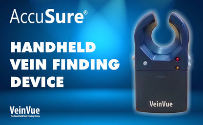 AccuSure VeinVue Vein Finder Hand-held Vein Illuminator Locator for Nurse Clinics, Homes Use, Useful Vein Detector
