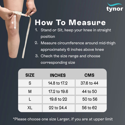 Tynor Hinged Neoprene Knee Support Grey J01 | Adjustable Knee Brace with Side Hinges | Sizes S, M, L, XL, XXL