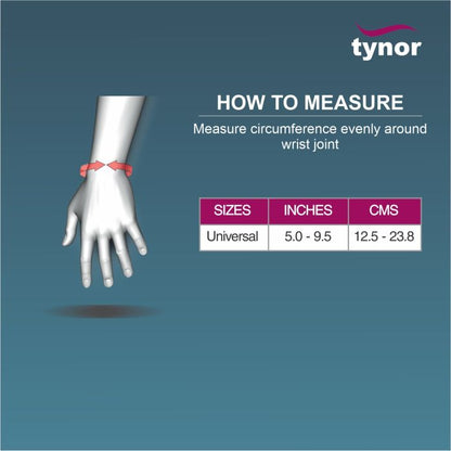 Tynor Wrist Thumb Support | Universal Size | Thumb & Wrist Stabilizer Brace for Pain Relief, Sprain & Tendon Support