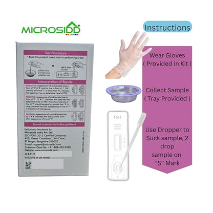 FSH Test Kit, Menopause Testing Kit with 3 Tests with Gloves and Sample Tray