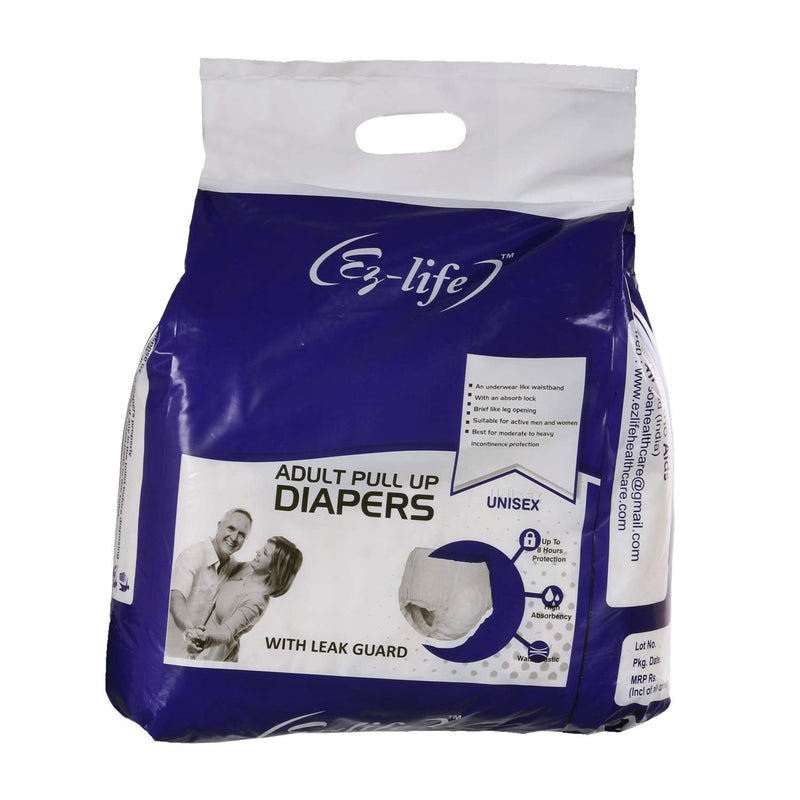 Adult Pull Up Diapers With Leak Guard EZ-LIFE Unisex  Pack Of 1
