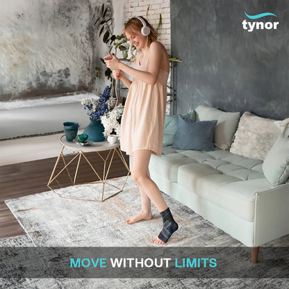 Tynor Ankle Binder D01 | Compression Ankle Support Brace for Sprain, Ligament Injury & Pain Relief | Sizes S, M, L, XL