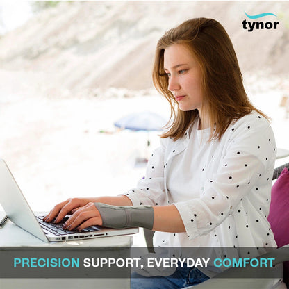 Tynor Wrist Splint with Elastic – Left Hand Support | Adjustable Wrist Brace for Sprain, Carpal Tunnel Syndrome, Tendonitis & Post-Injury Recovery (S, M, L)