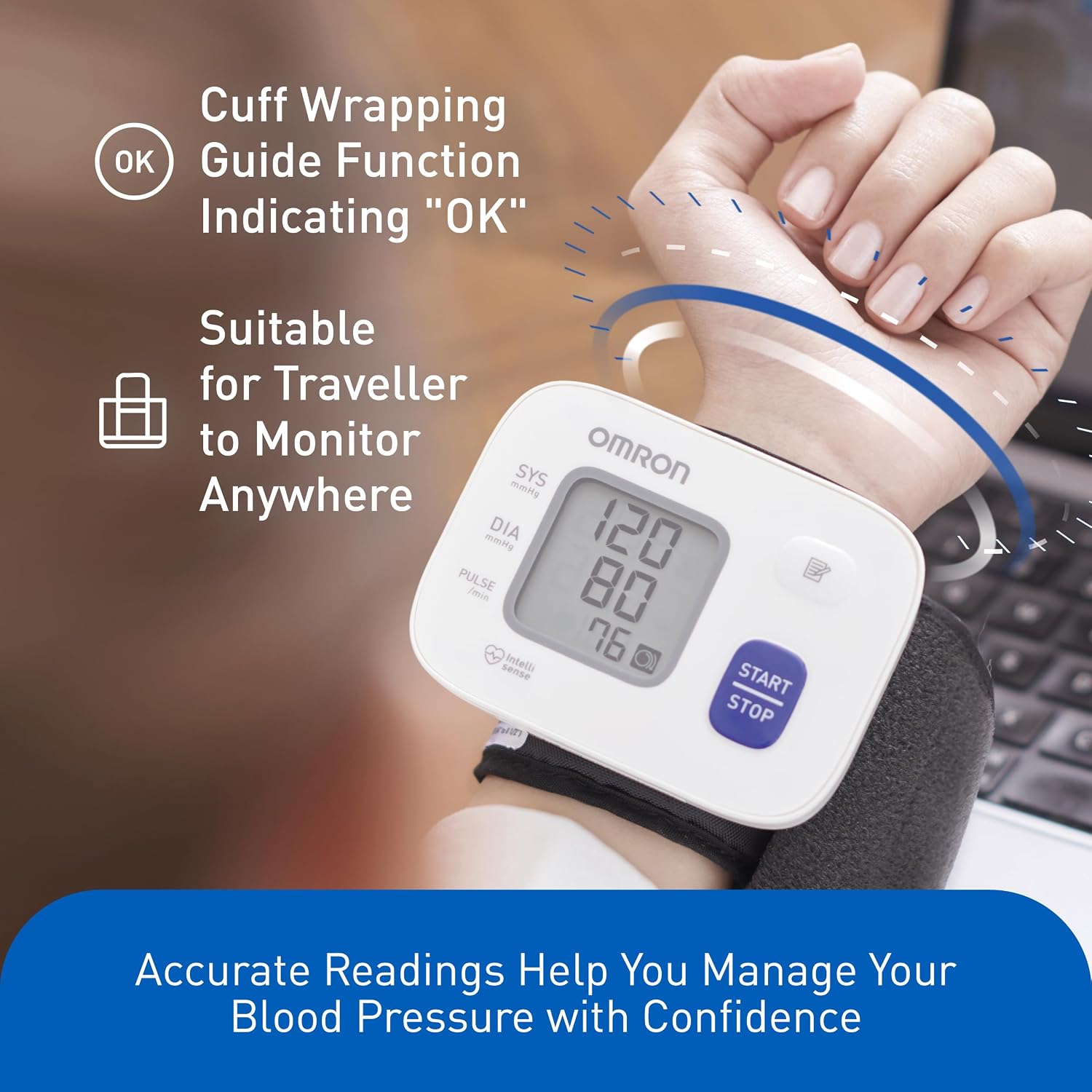 Omron HEM-6161 Wrist Blood Pressure Monitor | Digital BP Machine