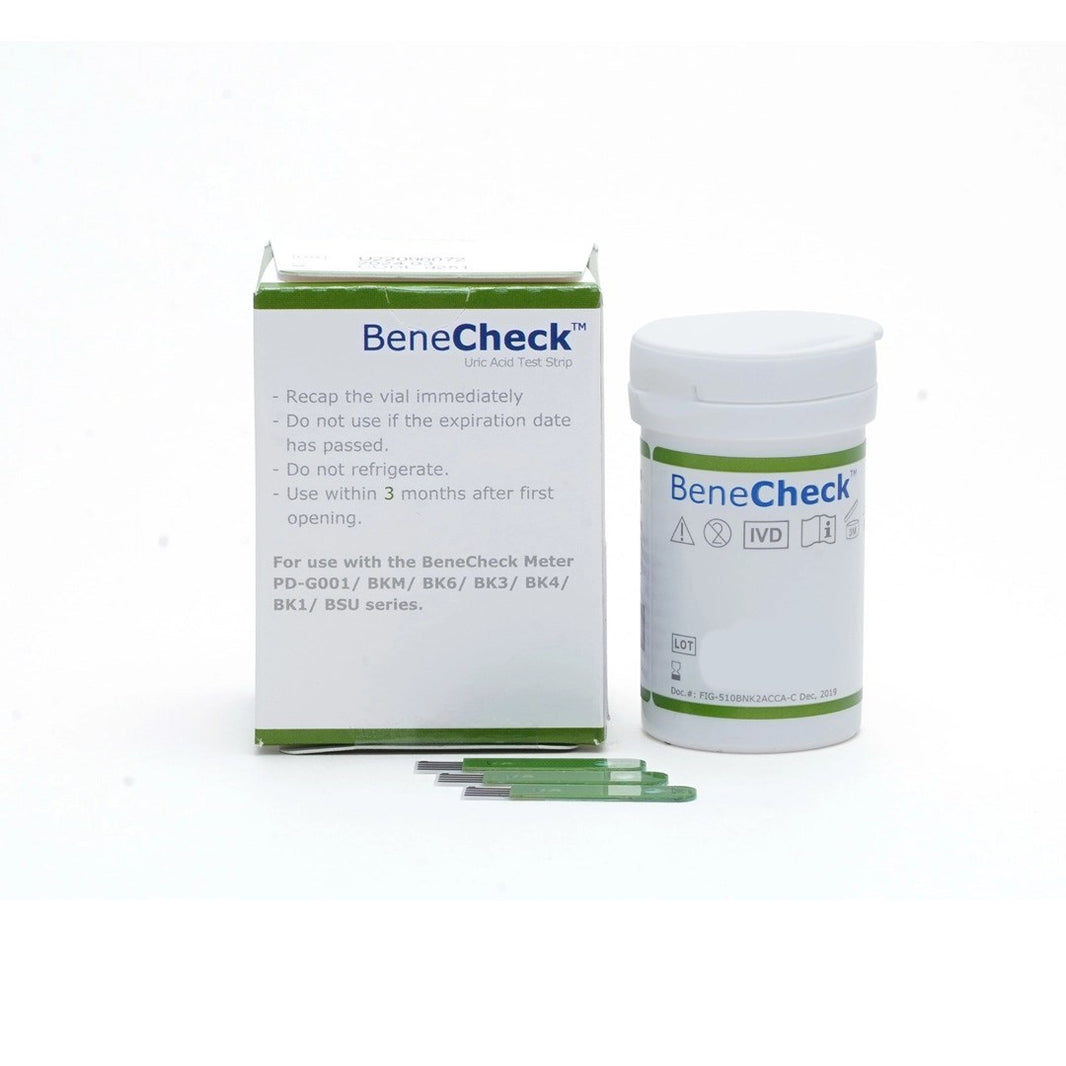 Accurex BeneCheck Uric Acid Test Strips (25 Tests) | Compatible with BeneCheck Uric Acid Meter | Genuine Uric Acid Test Strips