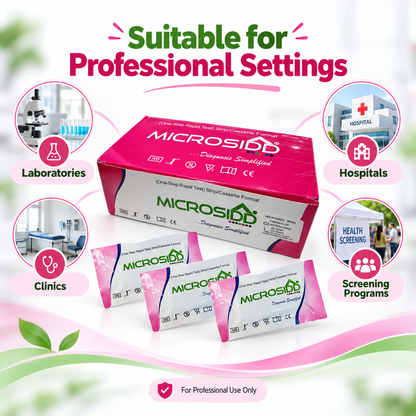 Buy Microsidd HBsAg Rapid Test Kit 50 tests for professional qualitative screening of hepatitis B