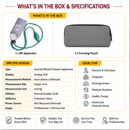 Diamond Dial Regular Blood Pressure Apparatus