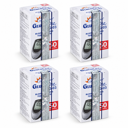Dr. Morepen BG03 Test Strips 200 | 50×4 Packs | Microsidd
