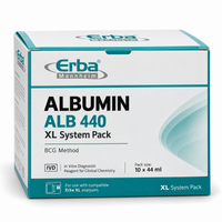 Erba ALB 440 Albumin Reagent System Pack 10 x 44 ml BCG method for Erba XL clinical chemistry analyser