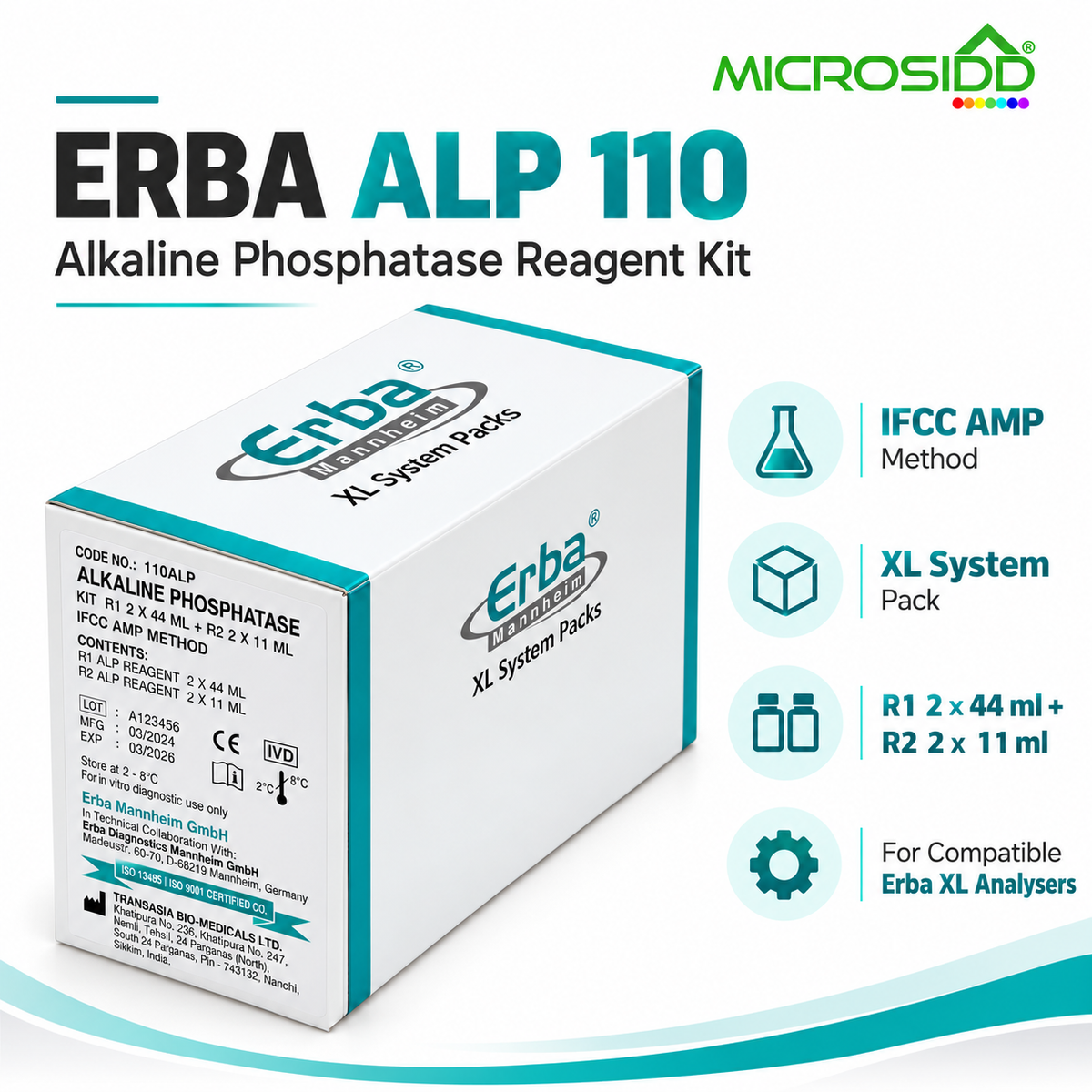 Erba Alkaline Phosphatase ALP Reagent Kit