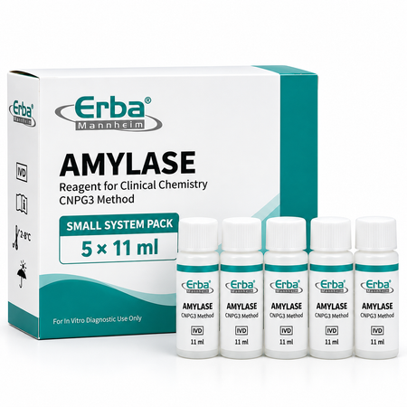 Erba Amylase small system pack 5 x 11 ml CNPG3 Alpha Amylase clinical chemistry reagent