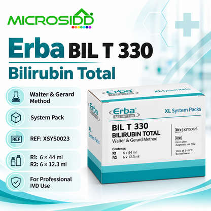 Erba BIL T 330 Bilirubin Total Reagent System Pack Walter Gerard method for Erba XL analyser