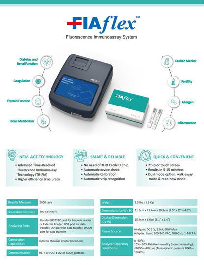 FIAflex advanced Fluorescence Immunoassay (FIA) analyser