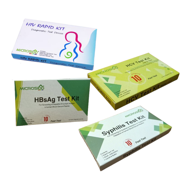 Complete STI Test Kit Combo | HIV, Syphilis, Hepatitis B & C Rapid ...