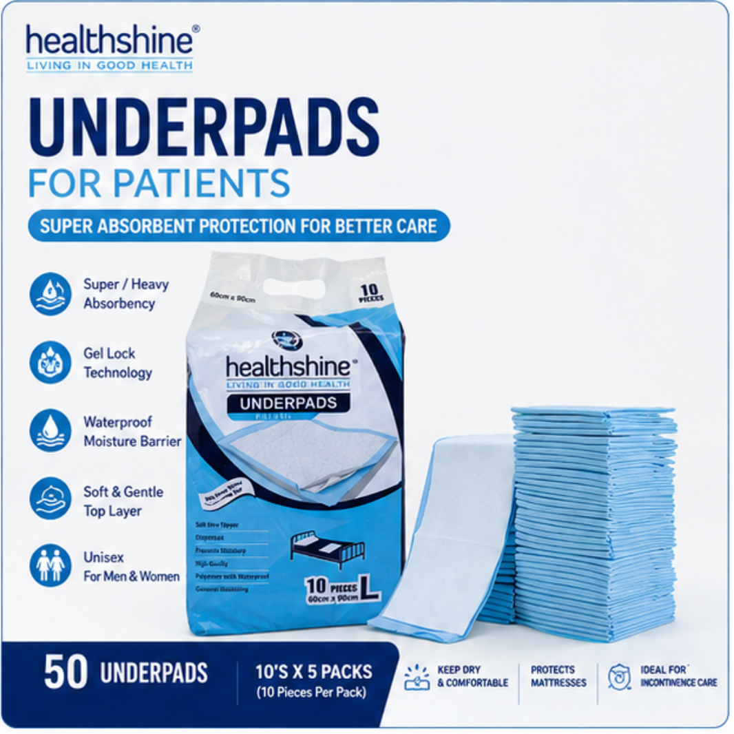 Healthshine Underpads 50 Pieces | Patient Bed Pads | Microsidd