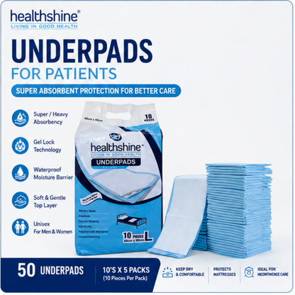 Healthshine Underpads 50 Pieces | Patient Bed Pads | Microsidd