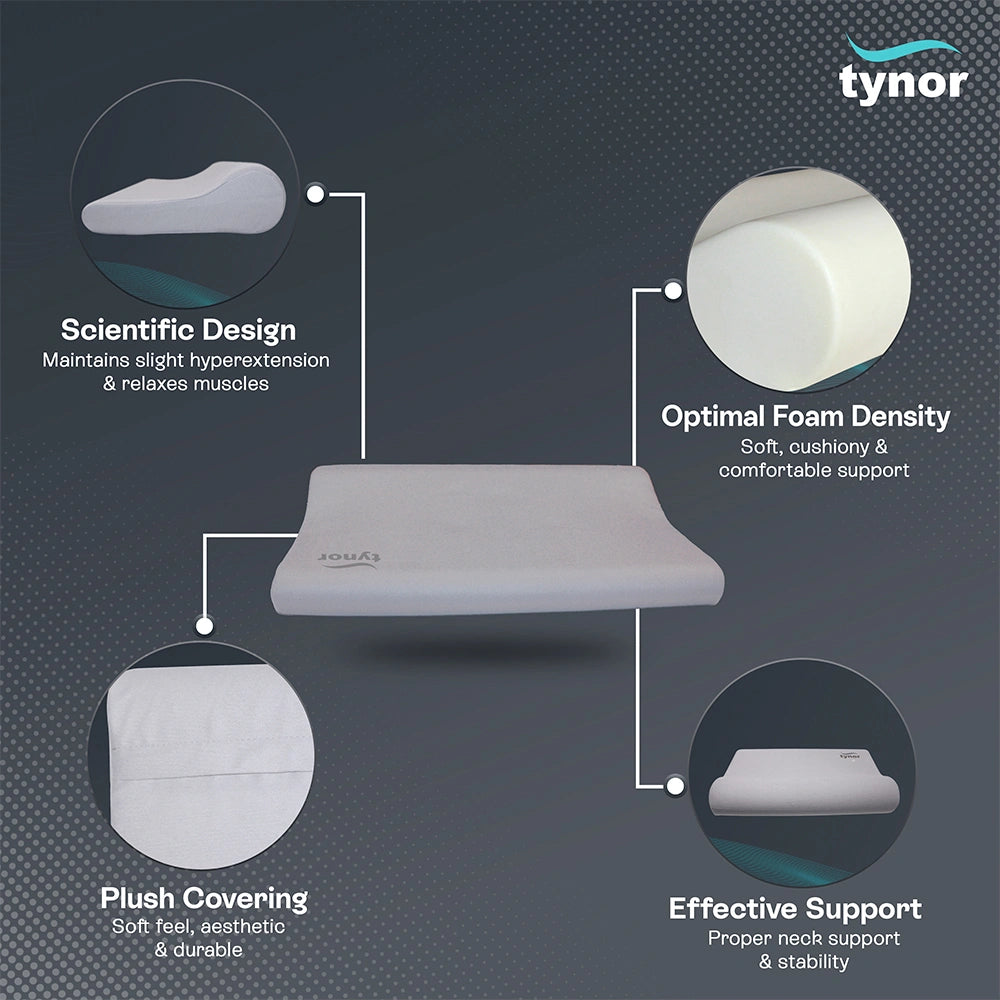 Key Benefits of Tynor Cervical Pillow B08 Tynor Cervical Pillow Regular B08 – Orthopaedic Neck Support Pillow