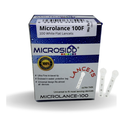 MICROLANCE-100F white flat glucometer lancets