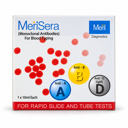 Meril MeriSera Anti A, Anti B & Anti D Blood Grouping Kit 3×10 mL