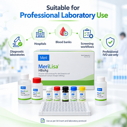 Meril MeriLisa HBsAg ELISA 96 Tests | Microsidd