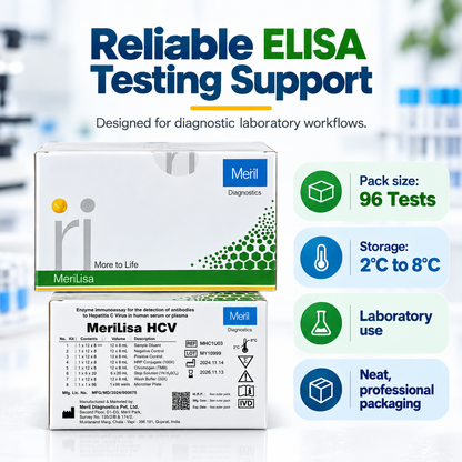 Meril MeriLisa HCV ELISA 3.0 96 Tests | Microsidd