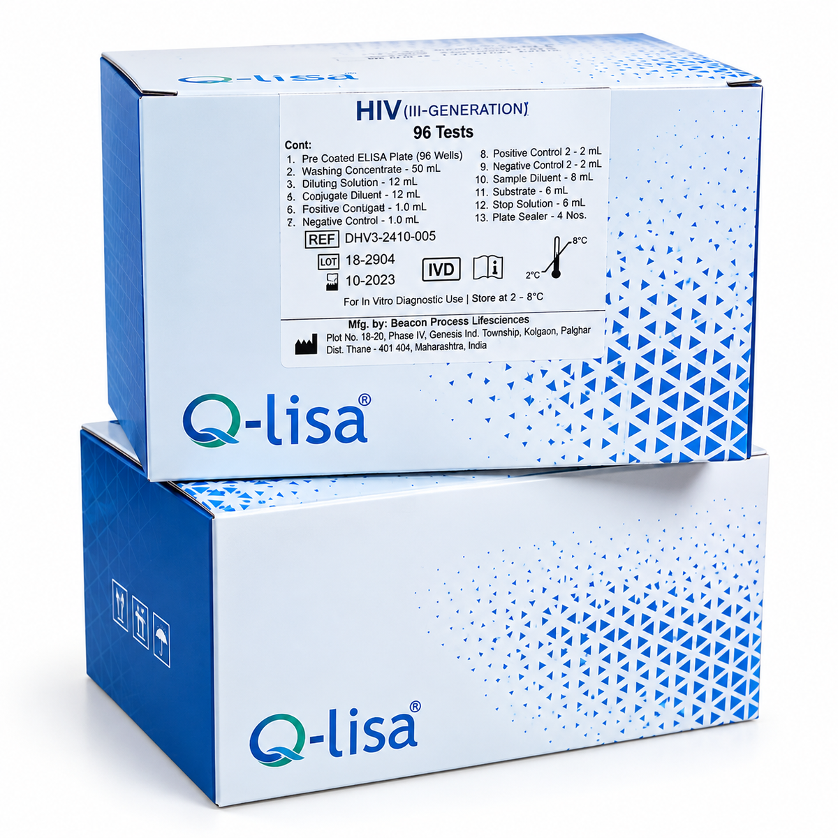 Meril MeriLisa HIV 1-2 Gen 3 ELISA 96 Tests Microsidd