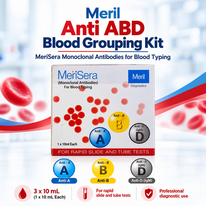 Meril Anti A B D Blood Grouping Kit 3×10mL | Microsidd