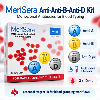 Meril Anti A B D Blood Grouping Kit 3×10mL | Microsidd