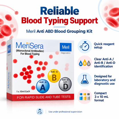 Meril Anti A B D Blood Grouping Kit 3×10mL | Microsidd