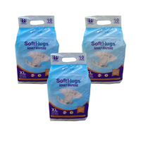 Microsidd Adult Diapers 30 pieces 10 x 3 packs for men and women Medium Large XL