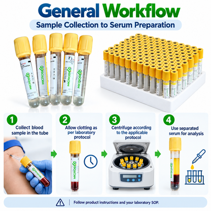 Microsidd Gel Vacuum Blood Collection Tubes 4ml | 100 Pack
