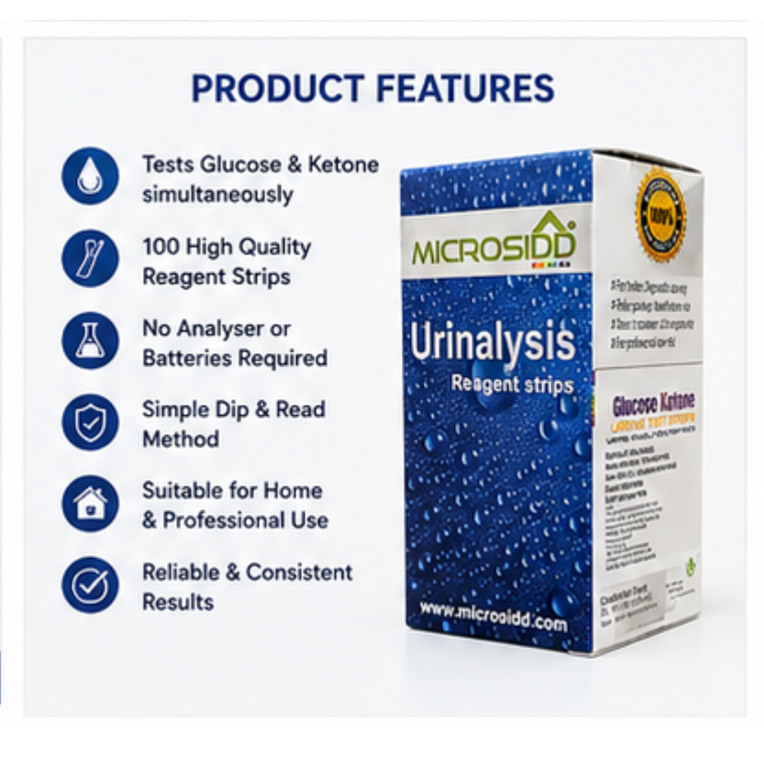 Microsidd Glucose Ketone Urine Test Strips