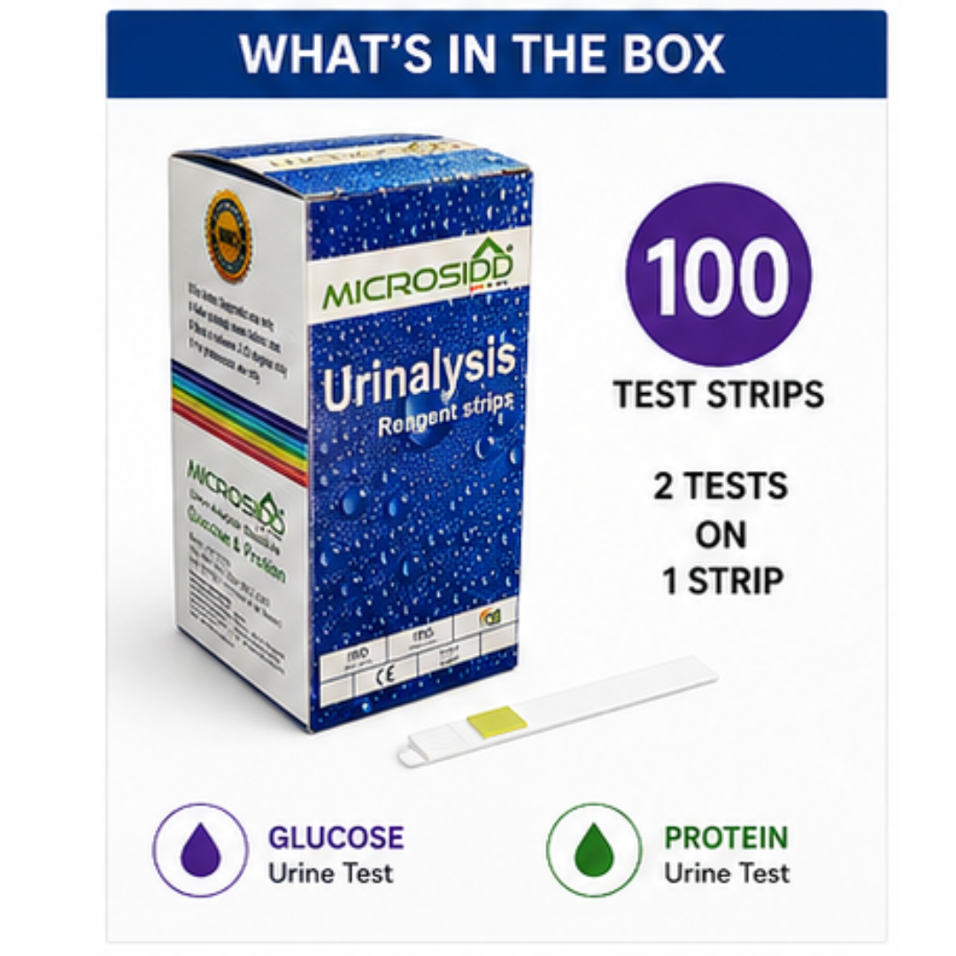 Microsidd Glucose Protein Urine Test Strips