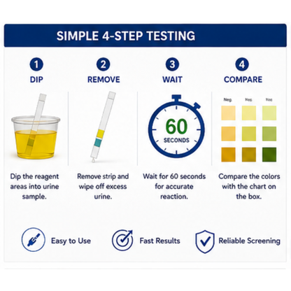 Microsidd Glucose Protein Urine Test Strips