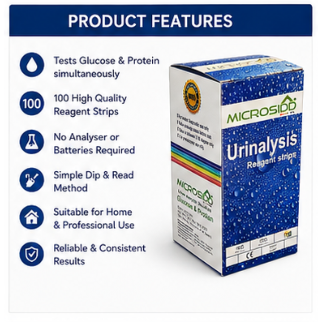 Microsidd Glucose Protein Urine Test Strips