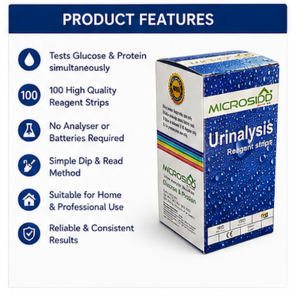 Microsidd Glucose Protein Urine Test Strips