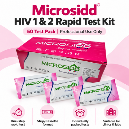 Microsidd HIV 1 & 2 Rapid Test Kit – 50 Tests | Professional IVD