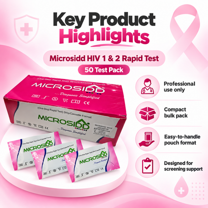 Microsidd HIV 1 & 2 Rapid Test Kit – 50 Tests