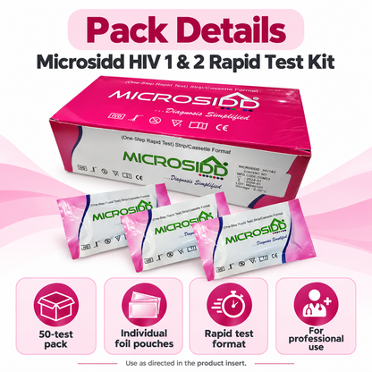 Microsidd HIV 1 & 2 Rapid Test Kit – 50 Tests